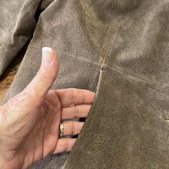 Bamboo Traders Leather Blazer with Scallop Edge details SizeXL - Picture 8 of 13